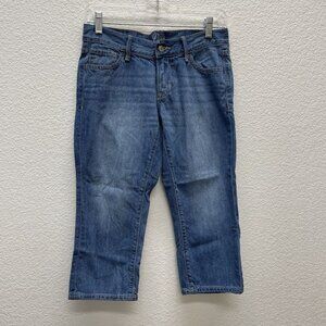 Old Navy Jeans Womens Size 2 The Diva Straight Capri Medium Wash Denim Cropped